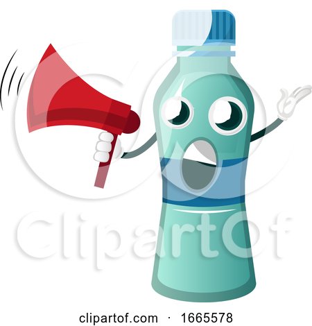 Bottle Is Holding Megaphone by Morphart Creations