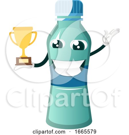 Bottle Is Holding a Winning Trophy by Morphart Creations