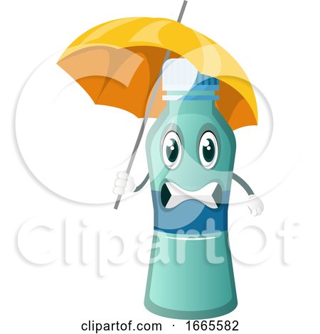 Bottle Is Holding an Umbrella by Morphart Creations