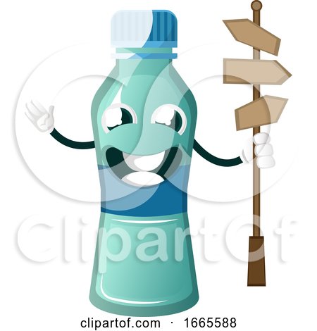 Bottle Is Holding Road Direction Sign by Morphart Creations