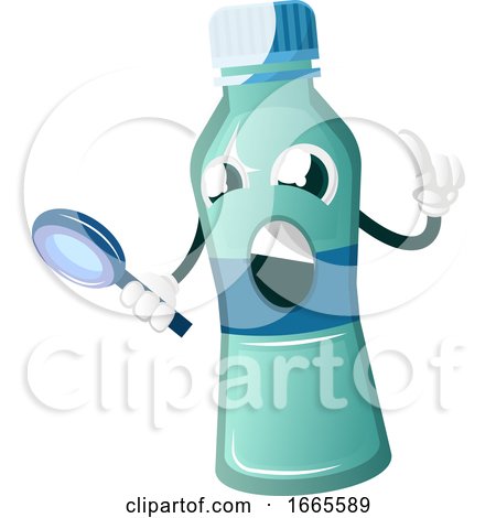 Bottle Is Looking Through Magnifying Glass by Morphart Creations