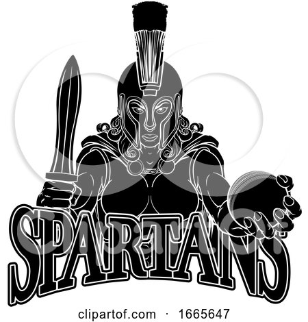 Spartan Trojan Gladiator Cricket Warrior Woman by AtStockIllustration