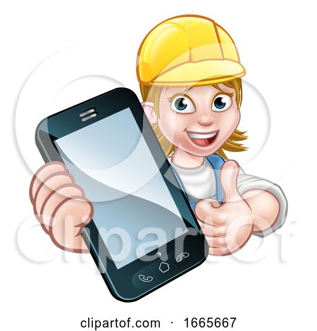 Handyman or Mechanic Phone Concept by AtStockIllustration