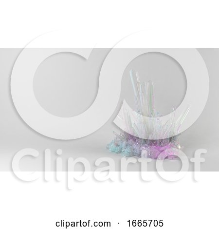 3D Abstract Geometric Crystal Background by KJ Pargeter
