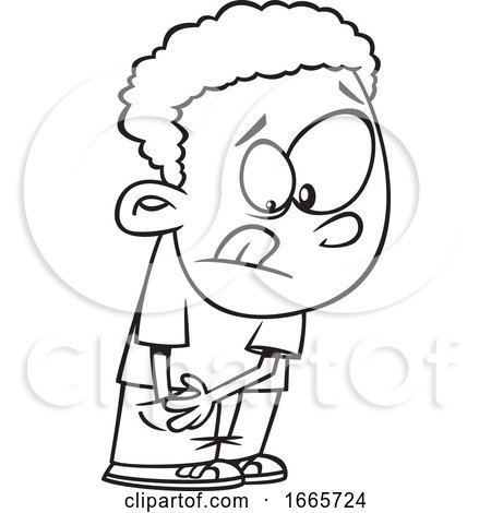 Cartoon Black and White Digging Deep into His Pocket by toonaday
