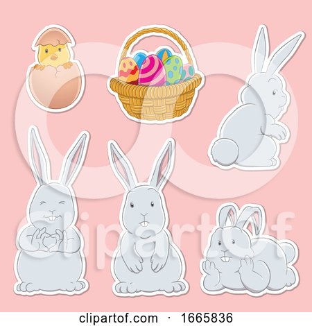 Bunny Rabbits and Easter Basket by cidepix