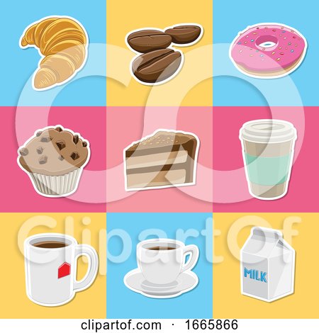 Coffee and Dessert Icons by cidepix