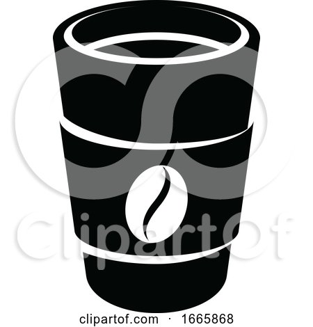 Black and White Take out Coffee Cup by cidepix