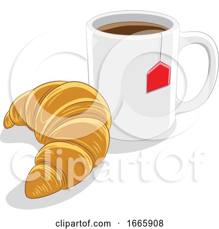 Coffee Mug and Croissant by cidepix