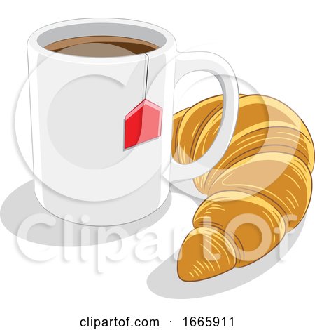 Coffee Mug and Croissant by cidepix
