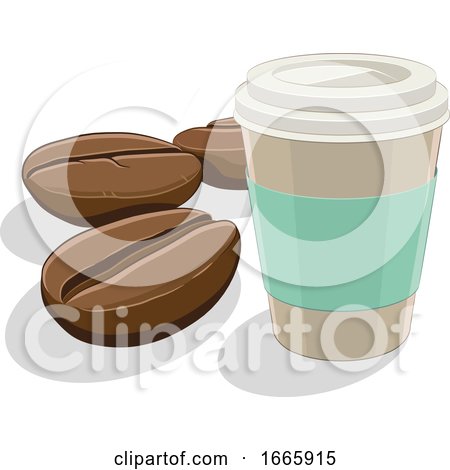 Take out Coffee Cup and Beans by cidepix