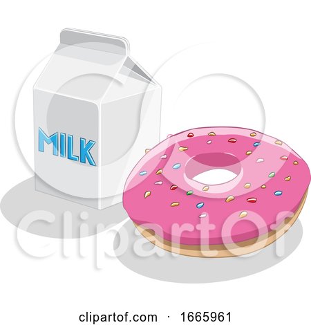 Donut and Milk by cidepix