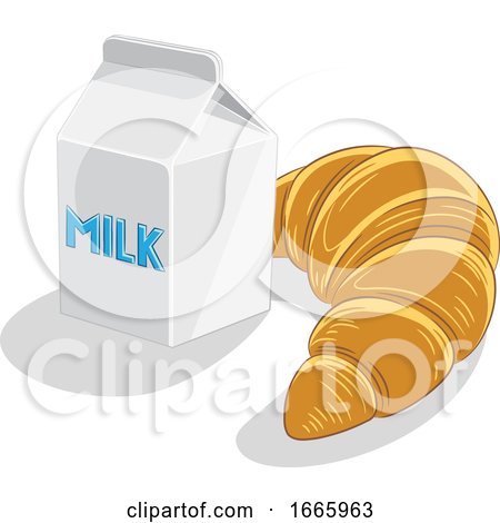 Croissant and Milk by cidepix