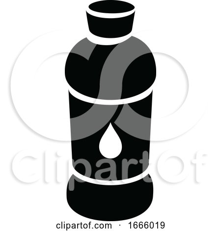 Black and White Water Bottle by cidepix