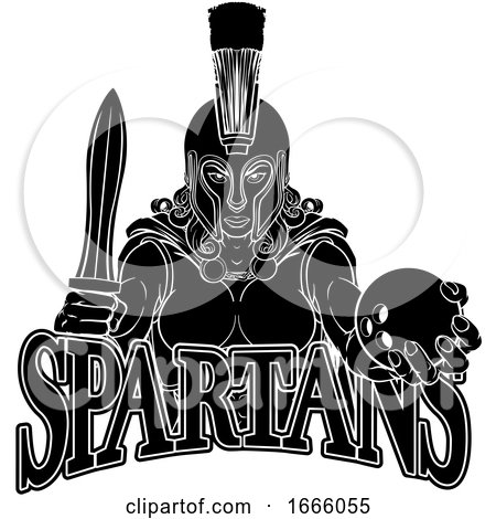 Spartan Trojan Gladiator Bowling Warrior Woman by AtStockIllustration