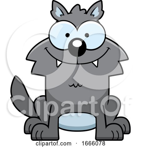 Cartoon Gray Wolf by Cory Thoman
