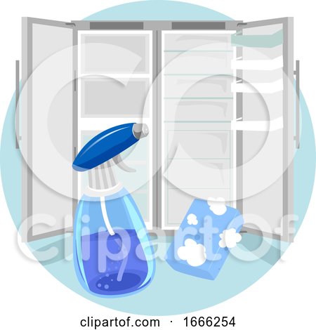 Household Chores Clean Refrigerator Illustration by BNP Design Studio