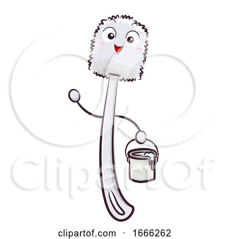 Mascot Toilet Brush Illustration by BNP Design Studio