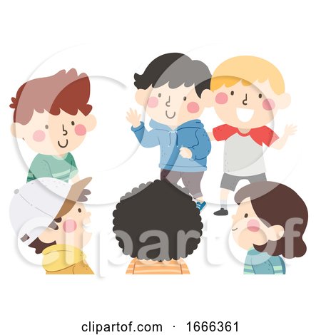 Kids Introduce New Friend Group Illustration by BNP Design Studio