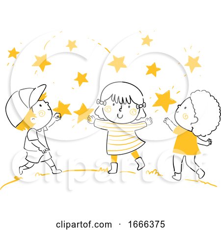 Kids Catch Stars Illustration by BNP Design Studio