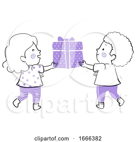 Kids Gift Give Illustration by BNP Design Studio