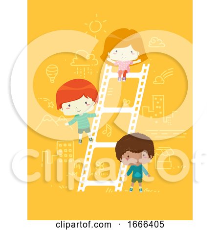 Kids Film Ladder Illustration by BNP Design Studio