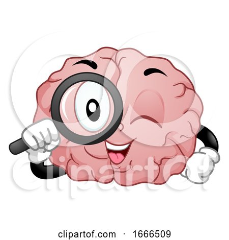Mascot Brain Search Illustration by BNP Design Studio