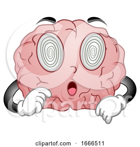 Mascot Brain Hypnosis Illustration by BNP Design Studio