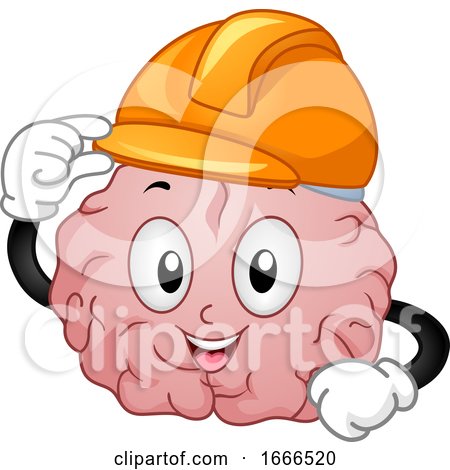 Brain Mascot Building Illustration by BNP Design Studio