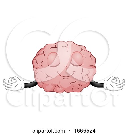 Mascot Brain Yoga Illustration by BNP Design Studio