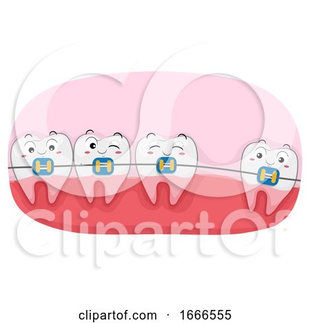 Teeth Mascot Braces Illustration by BNP Design Studio