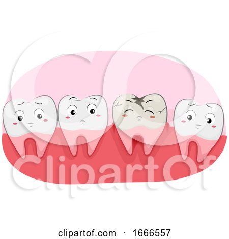 Teeth Mascot Tooth Decay Illustration by BNP Design Studio