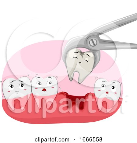 Teeth Mascot Tooth Decay Removal Illustration by BNP Design Studio
