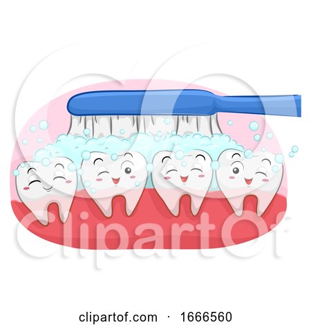 Happy Teeth Tooth Brush Mascot Illustration by BNP Design Studio