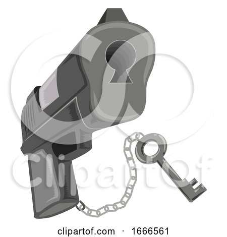 Gun Safety Lock Illustration by BNP Design Studio