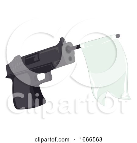 Gun Ribbon Banner Illustration by BNP Design Studio
