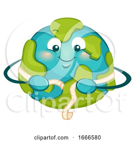 Mascot Earth World Obesity Awareness Illustration by BNP Design Studio