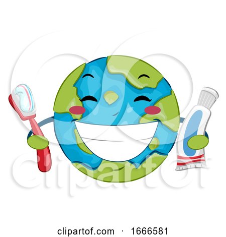 Earth Toothbrush Toothpaste World Oral Health Day by BNP Design Studio