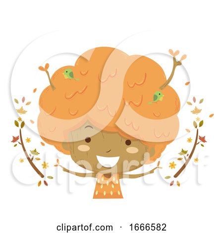 Kid Tree Season Autumn Illustration by BNP Design Studio