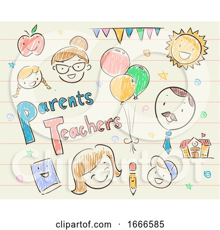 Parent Teacher School Festival Sketch Illustration by BNP Design Studio