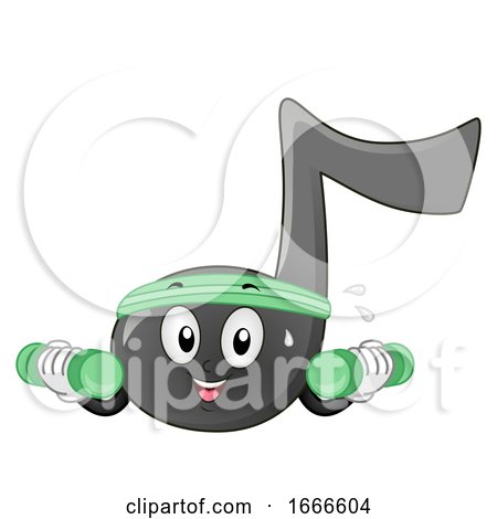 Music Note Mascot Exercise Illustration by BNP Design Studio