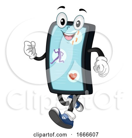 Mobile Mascot Fitness App Illustration by BNP Design Studio