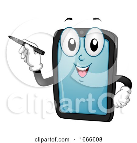 Mascot Tablet Digital Pen Illustration by BNP Design Studio