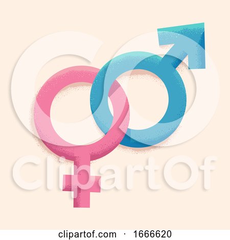 Male Female Gender Symbols Illustration by BNP Design Studio