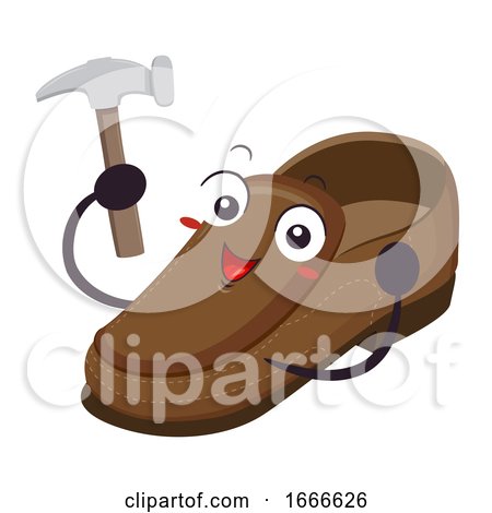 Mascot Shoe Hammer Illustration by BNP Design Studio