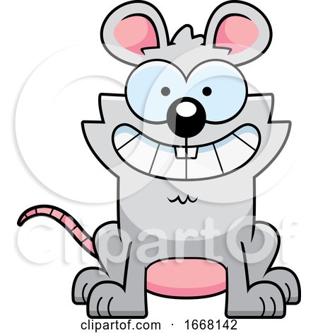 Cartoon Grinning Mouse by Cory Thoman