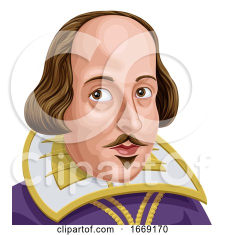 William Shakespeare Portrait by AtStockIllustration