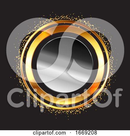 Abstract Background with Metallic Circular Frames by KJ Pargeter