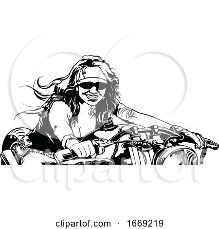 Female Motorcyclist by dero