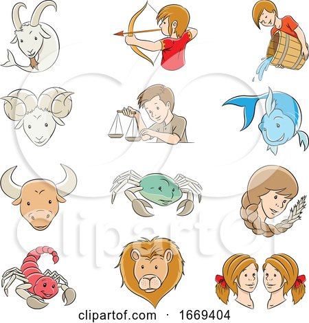 Horoscope Zodiac Symbols by cidepix